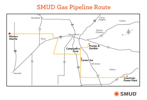 Mapa ng pipeline ng gas